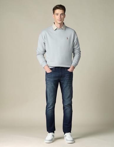 Image of U.S. Polo ASSN. Knitted Relaxed Fit Sweatshirt for Men - Comfortable, Full Sleeves Men Sweatshirts