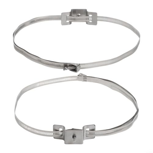 Sisinkal Supporto regolabile per pali di grandi dimensioni, diametro 10-38 cm, kit di montaggio per cartelli stradali rotondi e quadrati, cassette postali resistenti alle intemperie