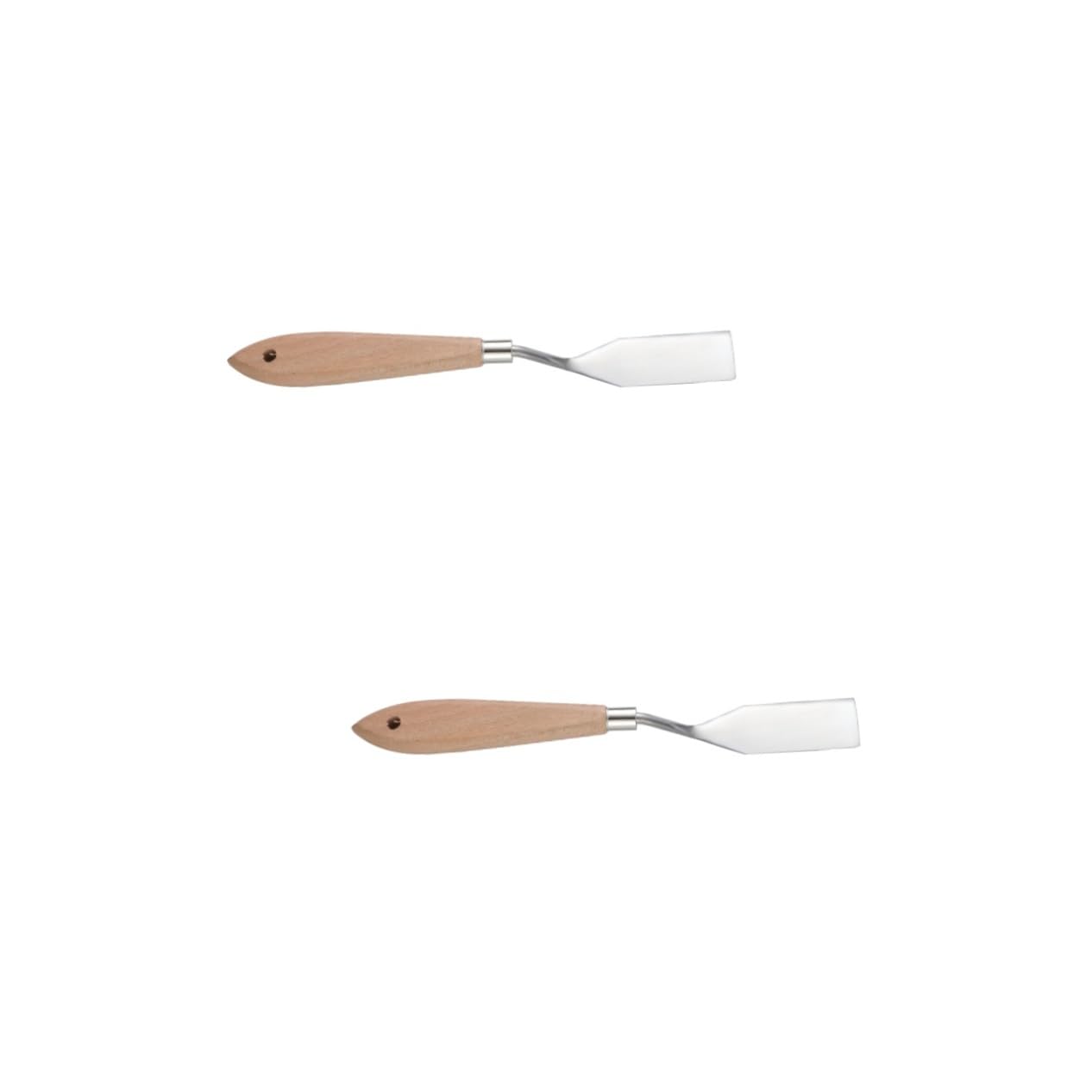 LALAFINA 3pcs Wooden Handle Paint Scrapper Paint Palette Scraper Putty Knife for Artists