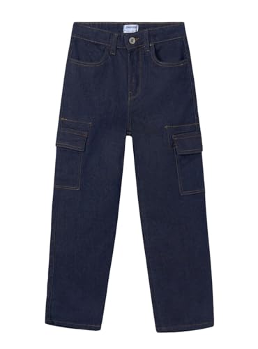 Mayoral Cargo Denim Trousers for Girls Dark