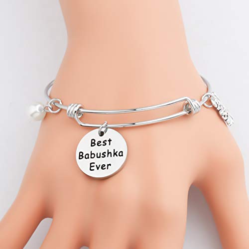 Image of CENWA Russian Grandma Gift Russian Babushka Gift Best Babushka Ever Bracelet