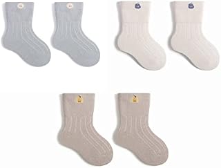3 Pairs Unisex Baby Warmer Socks Newborn Walking Cute Soft Socks Thicker Thermal Crew Socks Cotton Winter Elastic Terry Cloth Stocking Baby Ankle Socks For 1-3Y Girls Boys Kid Infant Children Toddlers