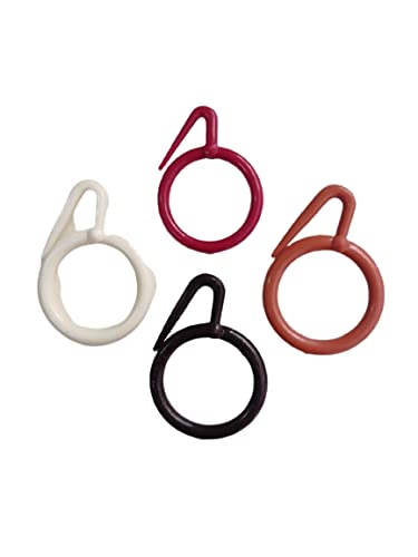 M/S Best Hardware Centre Plastic Curtain Rings for Windows, Doors 100 pss red Orange Black White (32mm)