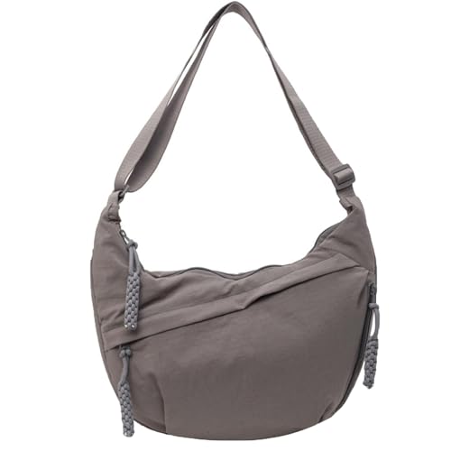 Quantifyn/Cooperativa Crossbody Bag, Naturaltly Crossbody Bag, Women's Fashion Plain Color Nylon Crossbody Hobo Bag