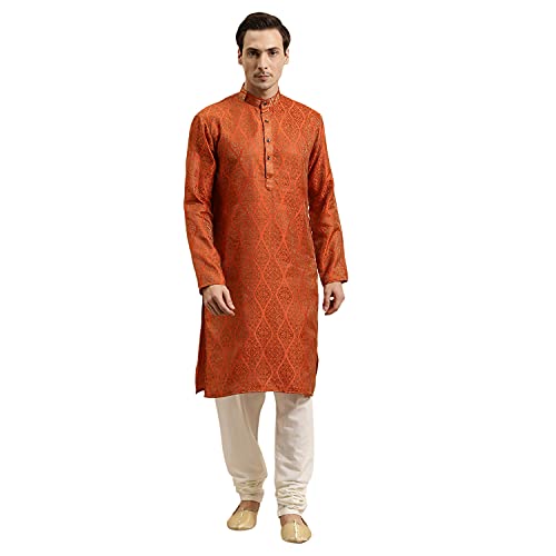Sojanya (Since 1958 Men'S Jacquard Silk Kurta