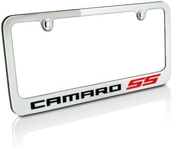 Chevrolet Camaro Red SS Metal Chrome License Frame