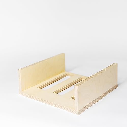 Casier à vin en bois - Casier à bouteilles de vin empilable - Conception avec broches de connexion et rainures antidérapantes - Carafe à vin - Fabriqué à la main