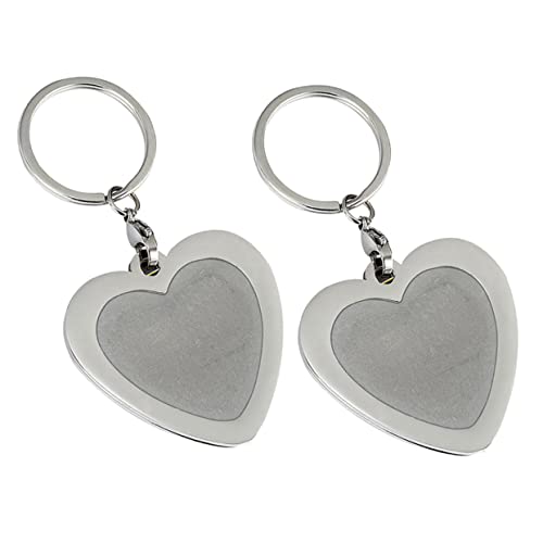 Beavorty 1 Juego Marco De Fotos Llavero Titular De Retención Poseedor Accesorios Llave De La Boda Hombres Cromo Anillos Llavero Para Las Teclas Llavero Desmontable Póster Silver 2 Piezas