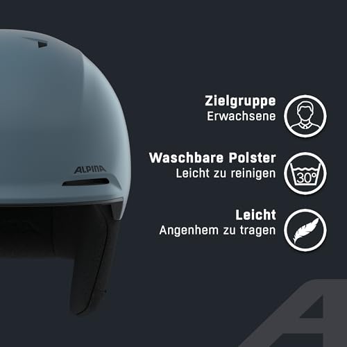 ALPINA BRIX Skihelm, Dirt-Blue matt, 51-55 cm – Ansicht 3