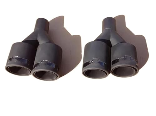 Embouts d'échappement 63 mm en acier noir mat haute finition