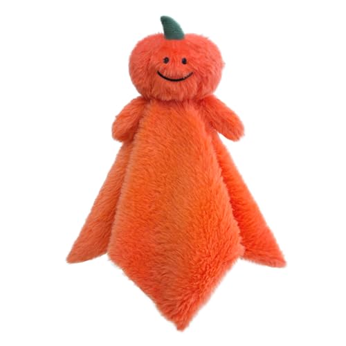 Image of Doindute Baby Orange Pumpkin Soft Stuffed Animal Security Blanket, Plush Pumpkin Character Lovey Blanket, Baby Shower/Nursery Gift, Newborn Infant Toddler Snuggle Blankie for Girls Boys, 14 Inches
