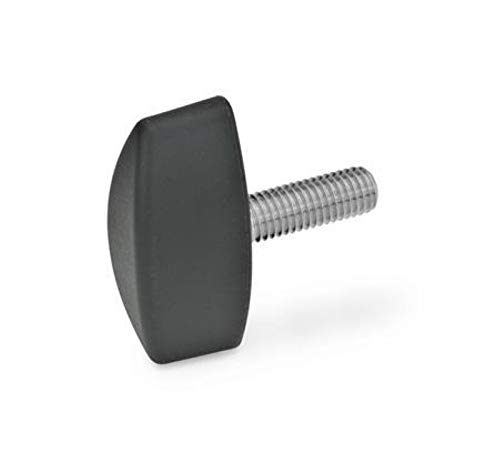 Vite a farfalla con perno filettato in acciaio inox, diametro 32 mm, M6 x 25