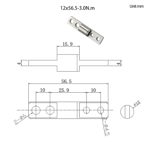 Charnière rotative pour écran tactile et ajustement de panneau de commande - 3