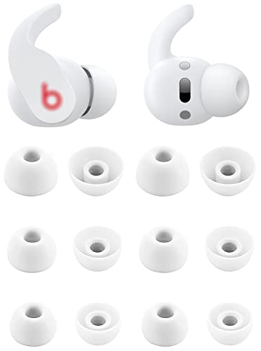 ALXCD Eartips Compatible with Beats Fit Pro S/M/L 3 Sizes 6 Pairs Soft Silicon Earbuds Tips Replacement Ear Tips Compatible with Beats Fit Pro 6 Pairs White