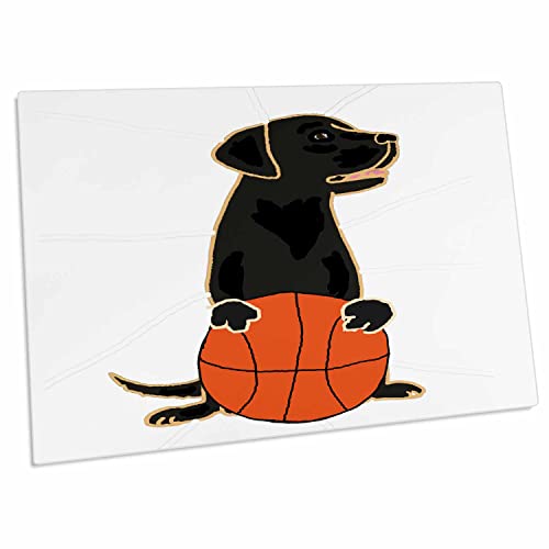 3dRose Pad Grande con Diseño de Labrador Negro miniatura 1