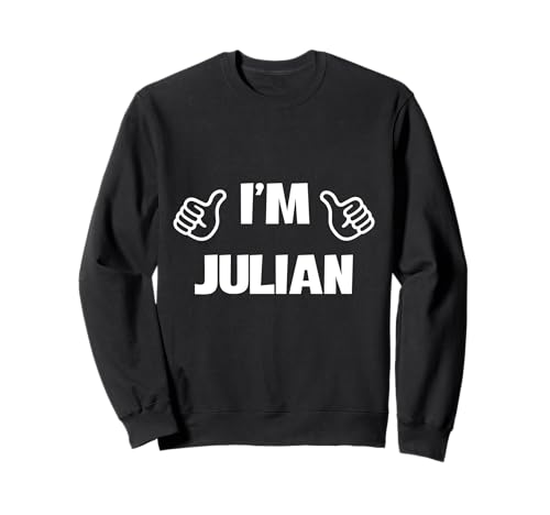 First Name Julian Valentines Day Design for Couples Sudadera