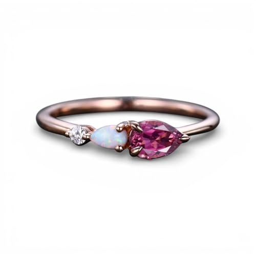 Vintage Red Ruby Opal Ring