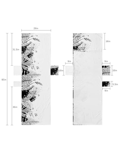 Black Botanical Beach Lounge Chair Towel Cover, Soft Chaise Lounge Towel with Side Pockets Patio Pool Chairs Cover for Beach/Pool Sunbathing 29x85 Summer Palm Leaf Tropical Plants