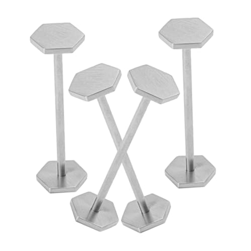 Garneck 4pcs Desktop Fork Rest Stainless Steel Chopstick Rest Novel Shape Flatware Rest Silver Stainless Steel Chopstick Holder