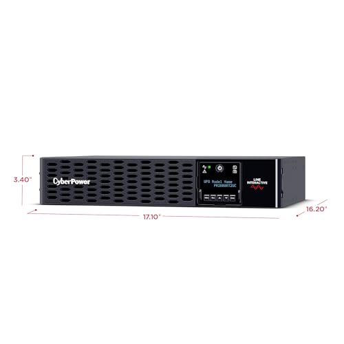 Image of CyberPower PR2000RT2UC Smart App Sinewave UPS Battery Backup and Surge Protector, 2000VA /2000W, 8 Outlets, 2U Rack /Tower, AVR, Built-in Cloud Monitoring, UL Certified