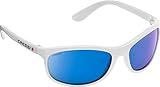 Cressi Rocker Floating Sunglasses, Occhiali da Sole Galleggianti con Custodia Uomo, Bianco/Lenti Specchiate Blu, Unica