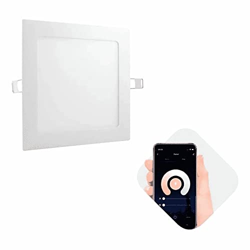 Luminária Inteligente 18W Smart Wifi Quadrada de Embutir Elgin compatível com Alexa e Google Home