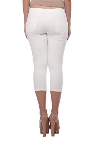 Image of Frenchtrendz Women's Cotton Modal Spandex Stretchable Slim Fit Jegging Capris
