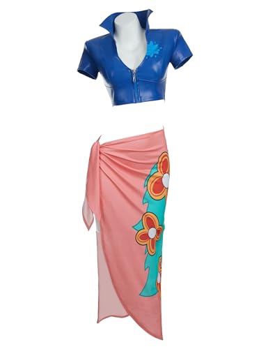 haikyuu Women Cosplay Costume Top and Wrap Skirt Decorated with