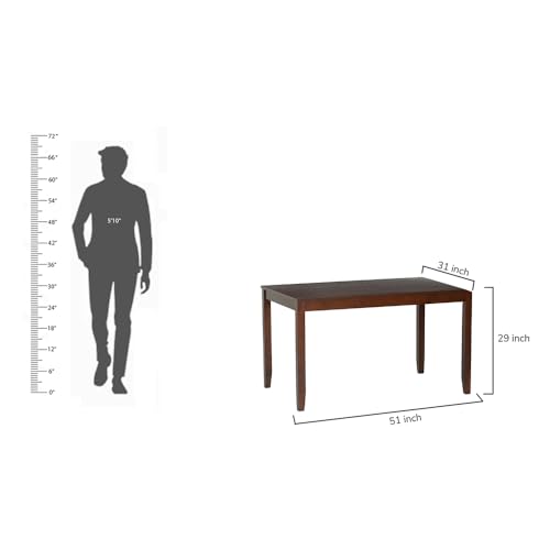 Image of Royaloak Muar Malaysian 4 Seater Dining Table Set | Mindy Veneer Table Top | Solid Wood | Cushioned Seats | Tapered Design Legs | Dining Table 4 Seater