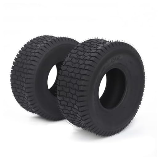TricaLktdp Set of 2 Lawn Mower Tires 20x8.00-10-4PR TL WAVE, Rubber Turf Tires Tubeless for Garden Tractor, Utility Golf Cart, Riding Mower, Durable and Reliable