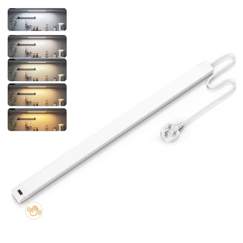 SIBI LIGHTING Under Cabinet Light 41CM, Dimmable Under Cupboard Kitchen Light with Hand Sweep Sense, 5 Color Under Closet Light for Kitchen, Pantry, Workbench, 1 Pack