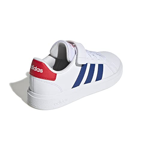 adidas Grand Court 2.0 EL K, Sneaker, FTWR White/Team Royal Blue/Vivid Red, Numeric_30 EU