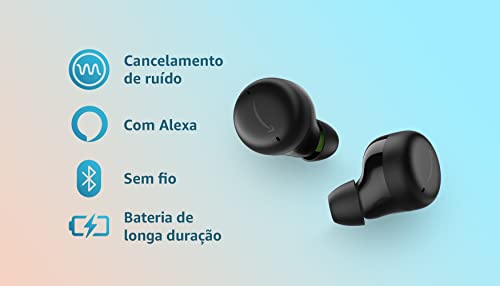 Echo Buds (Última geração): Fones de ouvido sem fio com cancelamento de ruído ativo e Alexa | Estojo