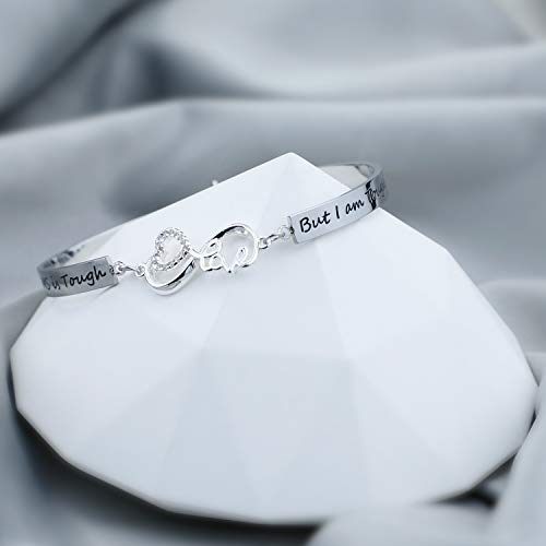 G-Ahora Multiple Sclerosis Bracelet MS is tough but I am tougher MS Awareness Survivor Gift Inspirational Jewelry(MS tough NBR) - Image 3