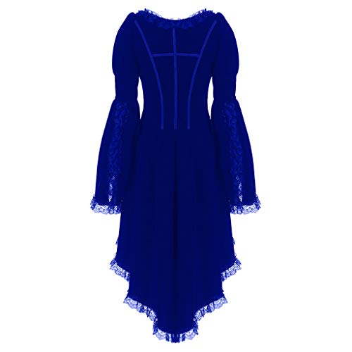 Costume rétro col carré et robe médiévale de cérémonie pour femme