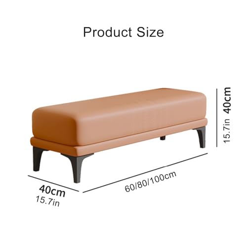 Repose-pieds moderne orange 100 cm, chaise longue de loisirs et salon