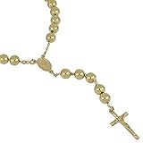 Geschlecht: neutral Rosenkranz-Halskette aus Gold 18 Karat 750/1000 mit Madonna und Kreuz Unisex