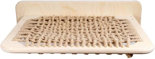 Aoasious 壁掛けキャットウォール 省スペース 猫用 キャットタワー&ベッド一体型 木製 麻ロープ 爪とぎ 吊り下げ式 耐摩耗 北欧風 おしゃれ 室内飼い 多頭飼い向け