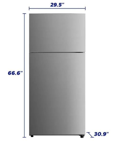 Deals Element ERT18CSCS 30 Inch Freestanding Top-Freezer Refrigerator Energy Star rated with No Frost System, 18.0 cu. ft. Capacity, Adjustable shelves, in Stainless steel on Fridge.com