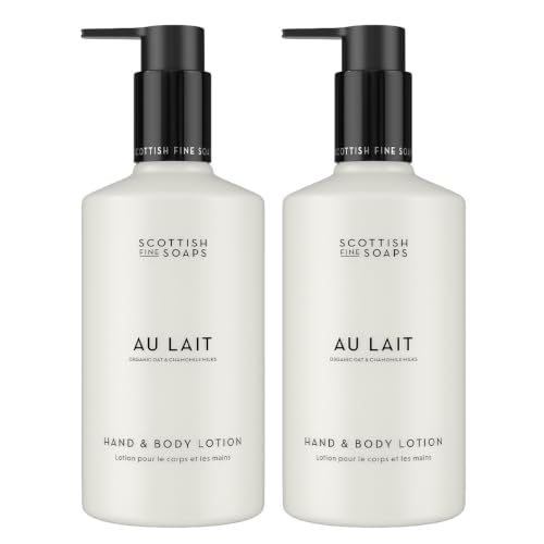 Image of Scottish Fine Soaps DOUBLE Au Lait Hand & Body Lotion 300ml Pump Bottle