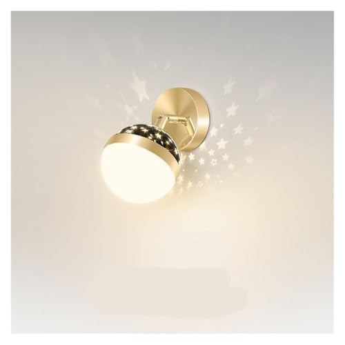 Aplique de pared negro y oro de 12cm con luz cálida de diseño nórdico para pasillo