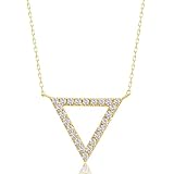 [ララクリスティー] トライアングル ダイヤモンド ネックレス 0.3ct ゴールド 18金 K18 lp37-0006-yg