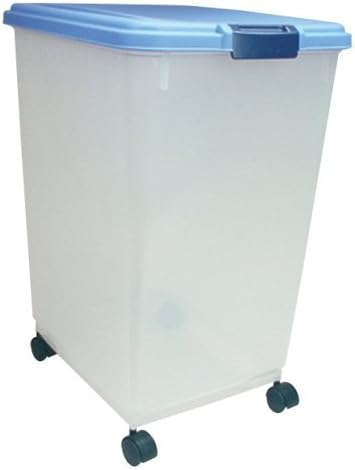 IRIS Airtight Pet Food Storage Container, 60 Quart, Blue