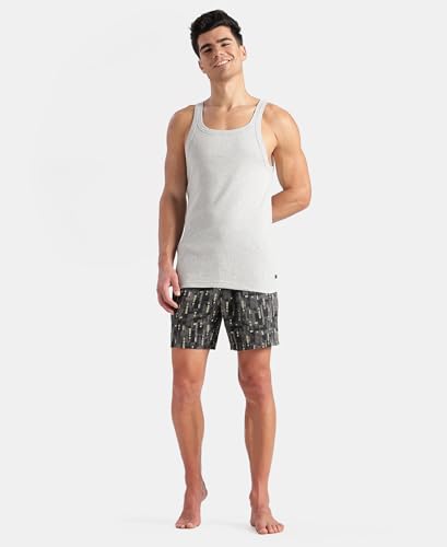 Image of Jockey US26 Men's Regular Fit Super Combed Cotton Rib Square Neckline Gym Vest