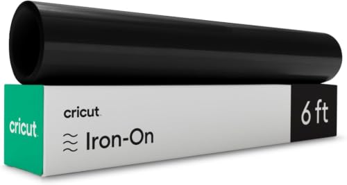 Image of Cricut Everyday Iron-On, Black - 6ft - Heat Transfer Vinyl, Compatible with Cricut Maker /Explore Machines (Pack of 18)