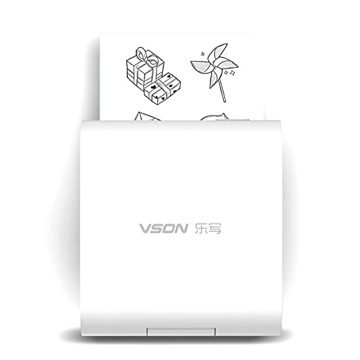 Impressora térmica de bolso de 200 dpi sem fio BT portátil mini etiqueta com foto memo perguntas erradas impressão para estudantes com 1 rolo de papel