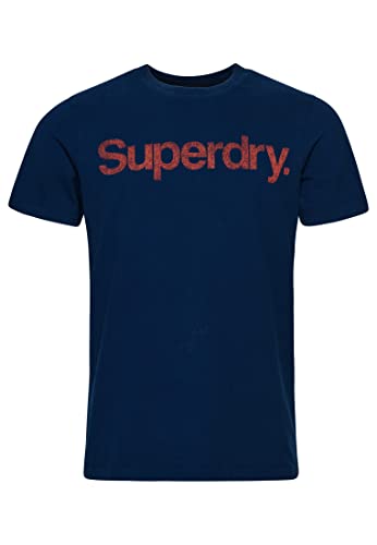 Superdry Mens Vintage CL Classic Tee T-Shirt, Pilot Mid Blue, Small