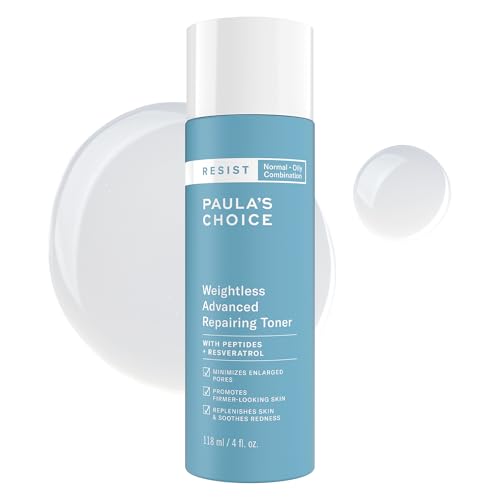 Paula's Choice Resist Weightless Advanced Repairing Toner, Niacinamide & Hyaluronic Acid, Wrinkles & Large Pores, Oily Skin, 4 Ounce