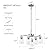 Eatich Modern Chandelier, 6 Light Chandeliers for Dining Room, Adjustable Height Dining Room Light Fixture, Hanging Light Fixtures Ceiling for Living Room Bedroom Kitchen Island