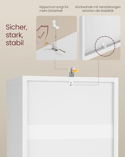 VASAGLE Custos Kollektion - Bücherregal, 4-stöckiges Regal, offenes Aufbewahrungsregal, mit verstellbaren Ablagen, 24 x 30 x 106 cm, für Wohnzimmer, Homeoffice, Schlafzimmer, wolkenweiß LBC434W01